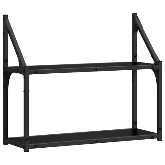 vidaXL Ράφι Τοίχου Μαύρη δρυς 60 x 21 x 51 cm Επεξεργασμένο ξύλο