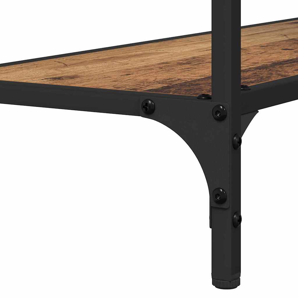 vidaXL Τραπέζι κονσόλας με ράφι Παλαιό ξύλο 75 x 30.5 x 75 εκ