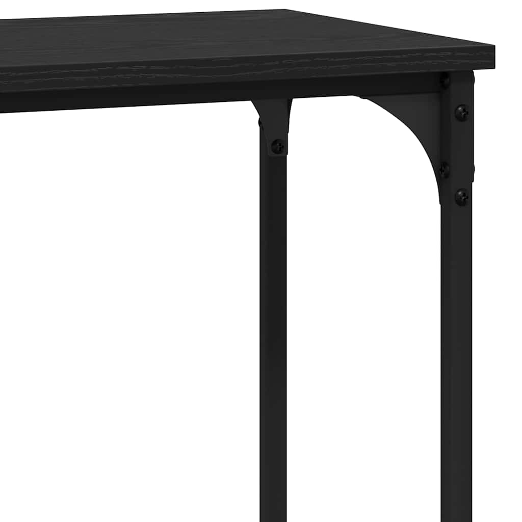 vidaXL Τραπέζι κονσόλας με ράφι Μαύρη δρυς 75 x 30.5 x 75 εκ