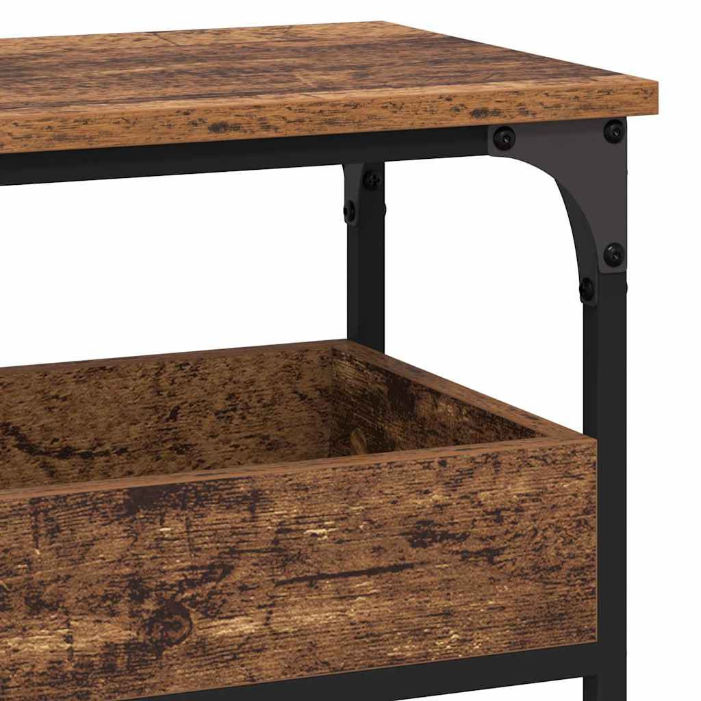 vidaXL Τραπέζι κονσόλας με ράφι Παλαιό ξύλο 100 x 29 x 75 εκ.