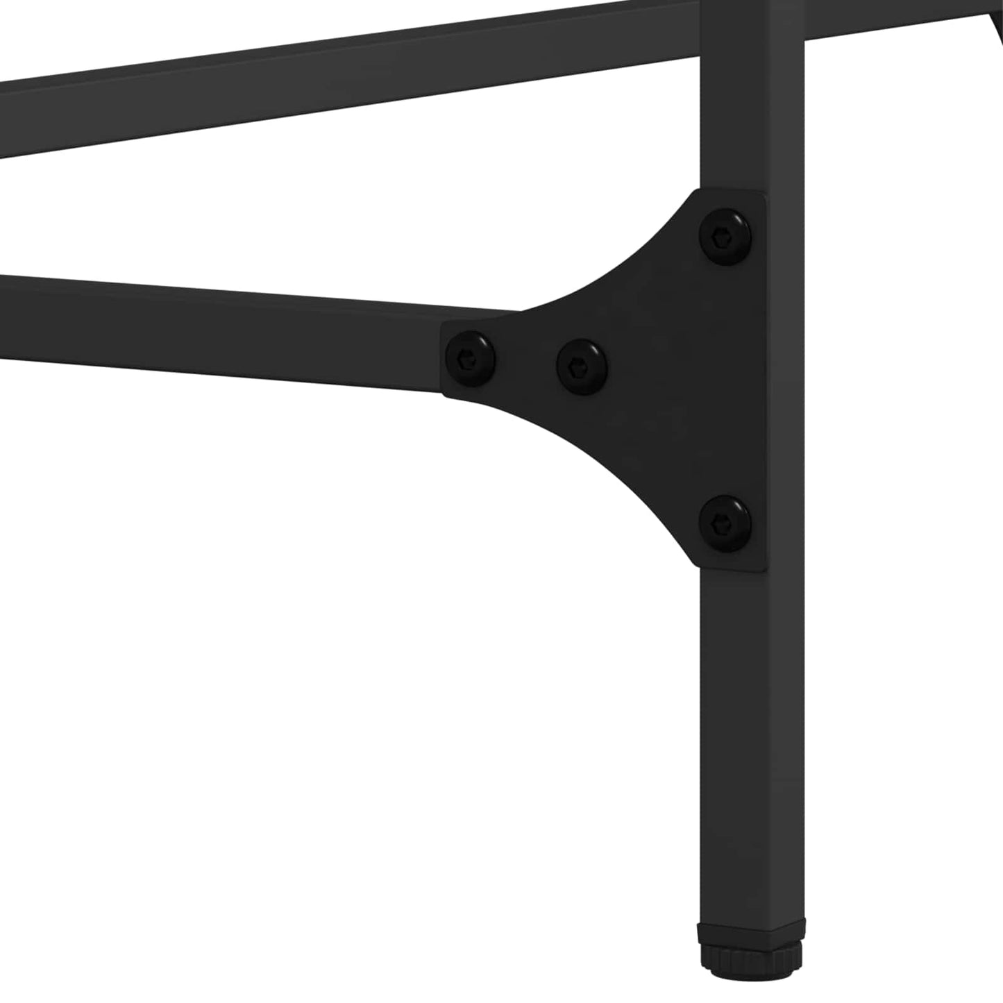 vidaXL Τραπέζι κονσόλας Μαύρη Οξυά 140 x 29 x 75 εκ Επεξεργασμένο ξύλο