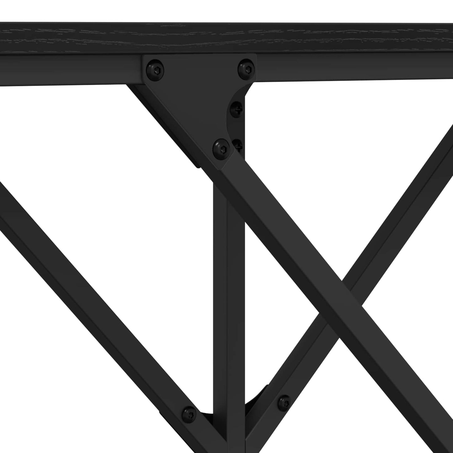 vidaXL Τραπέζι κονσόλας Μαύρη Οξυά 140 x 29 x 75 εκ Επεξεργασμένο ξύλο