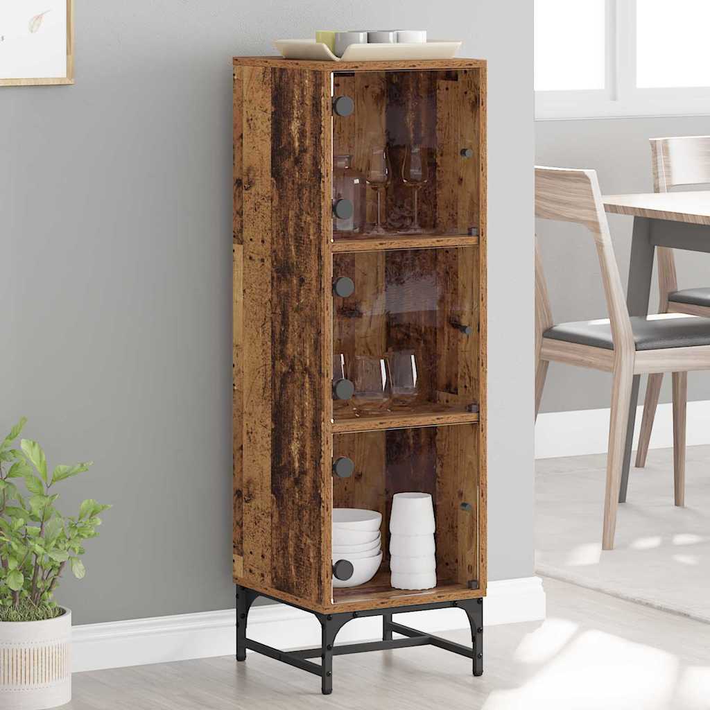 vidaXL Πλαϊνό γραφείο Παλιό ξύλο 35 x 37 x 117 εκ.