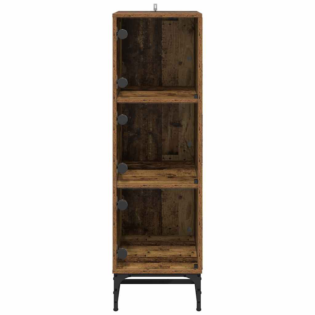 vidaXL Πλαϊνό γραφείο Παλιό ξύλο 35 x 37 x 117 εκ.