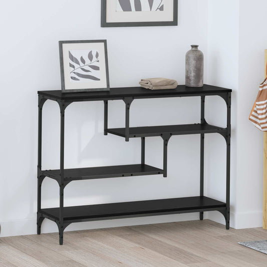 vidaXL Τραπέζι κονσόλας Μαύρη Οξυά 100 x 30 x 75 εκ Επεξεργασμένο ξύλο