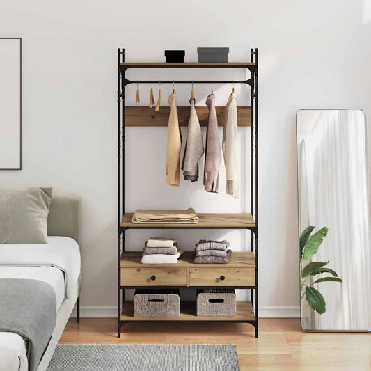 vidaXL Ντουλάπι artisan δρυς 89 x 39 x 184.5 εκ. Επεξεργασμένο ξύλο