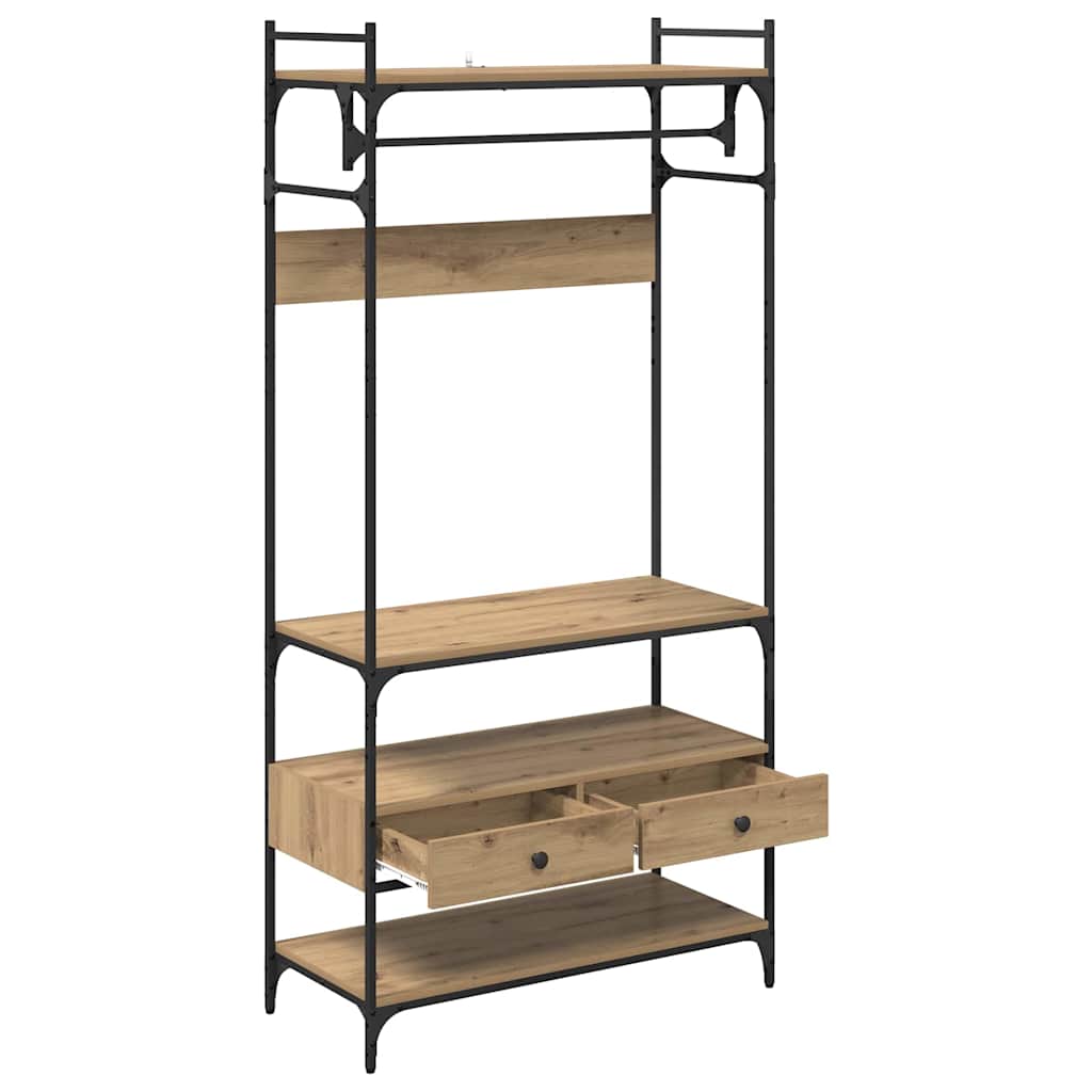 vidaXL Ντουλάπι artisan δρυς 89 x 39 x 184.5 εκ. Επεξεργασμένο ξύλο