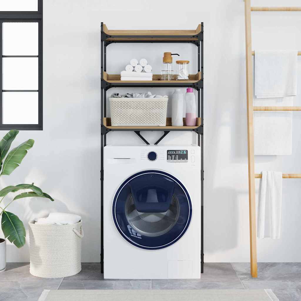 vidaXL Ράφια πλυντηρίου ρούχων 67 x 25 x 163 εκ. Επεξεργασμένο ξύλο