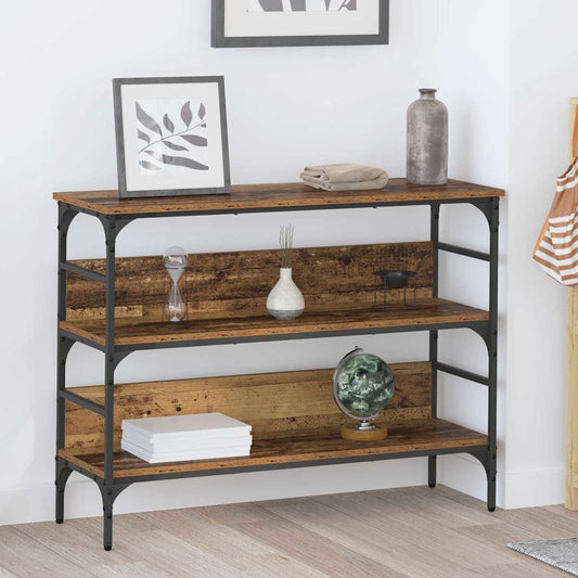 vidaXL Τραπέζι κονσόλας Παλιό ξύλο 100 x 32 x 75 εκ Επεξεργασμένο ξύλο