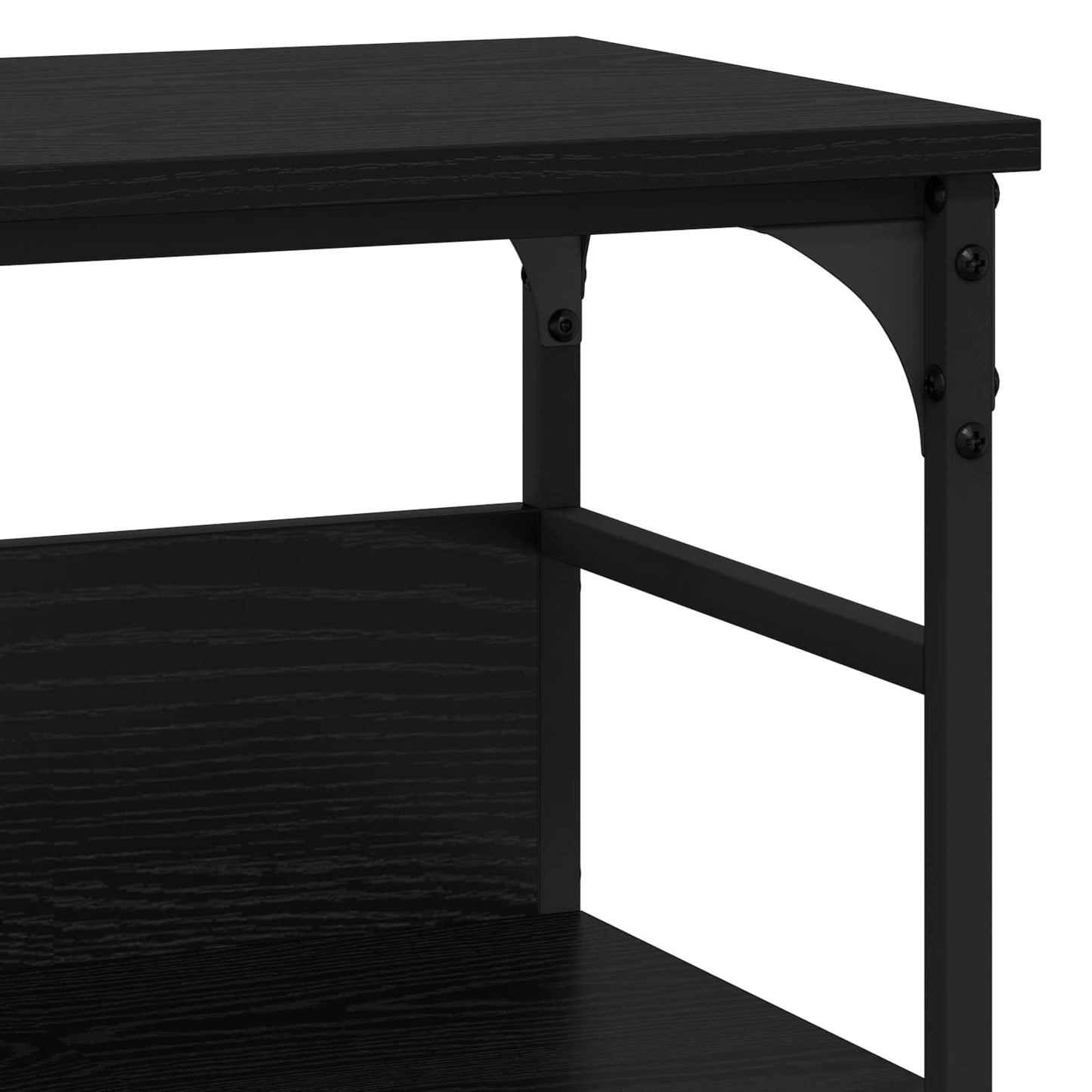vidaXL Τραπέζι κονσόλας Μαύρη δρυς 100 x 32 x 75 εκ Επεξεργασμένο ξύλο