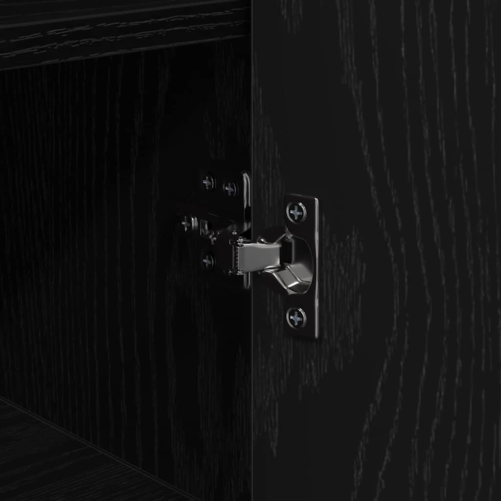 vidaXL Πλαϊνό γραφείο Μαύρη δρυς 35 x 35.5 x 76 εκ Επεξεργασμένο ξύλο