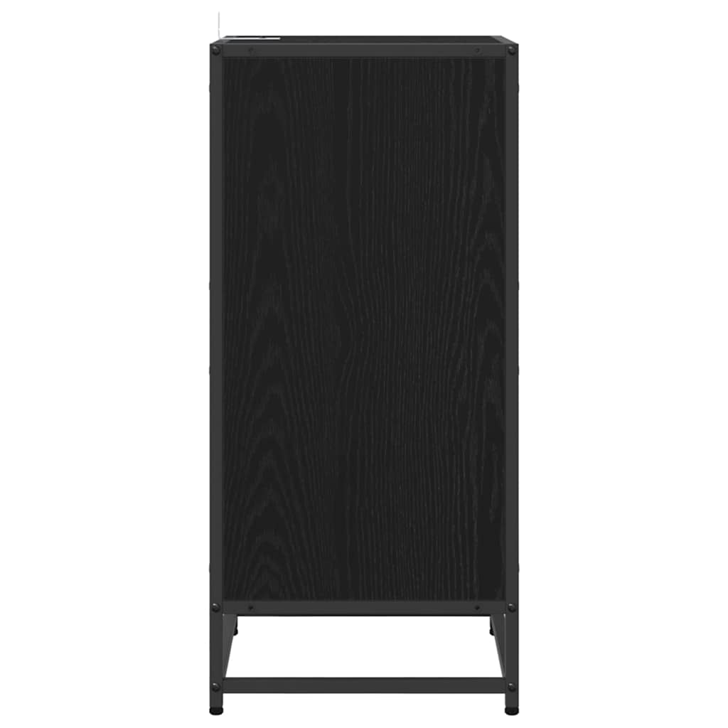 vidaXL Πλαϊνό γραφείο Μαύρη δρυς 35 x 35.5 x 76 εκ Επεξεργασμένο ξύλο