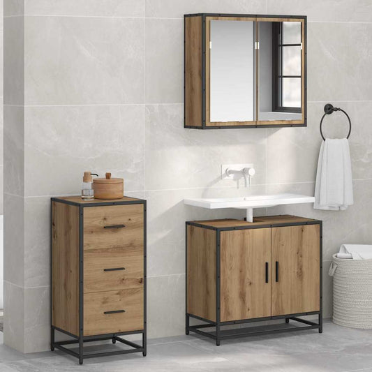 vidaXL Πλαϊνό γραφείο Artisan Oak 35.5 x 35 x76 εκ