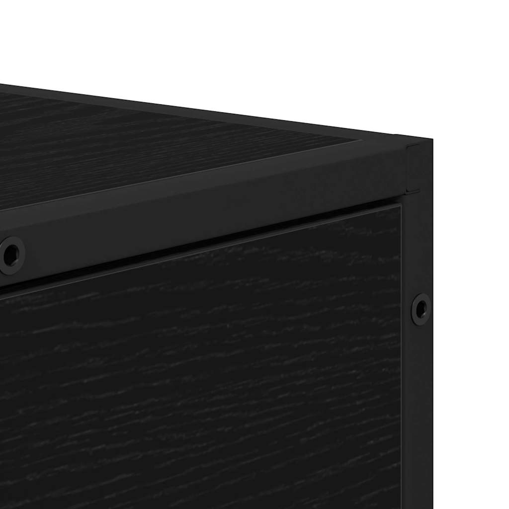 vidaXL Πλαϊνό γραφείο Μαύρη δρυς 35.5 x 35 x 76 εκ Επεξεργασμένο ξύλο