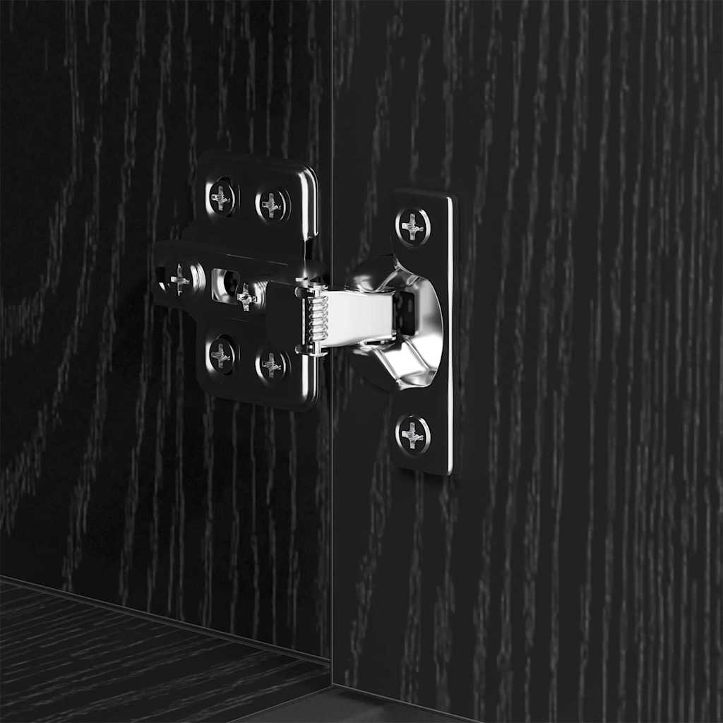 vidaXL Ντουλάπι Μπάνιου με αποθήκευση Μαύρη δρυς 35 x 37.5 x 100 εκ.