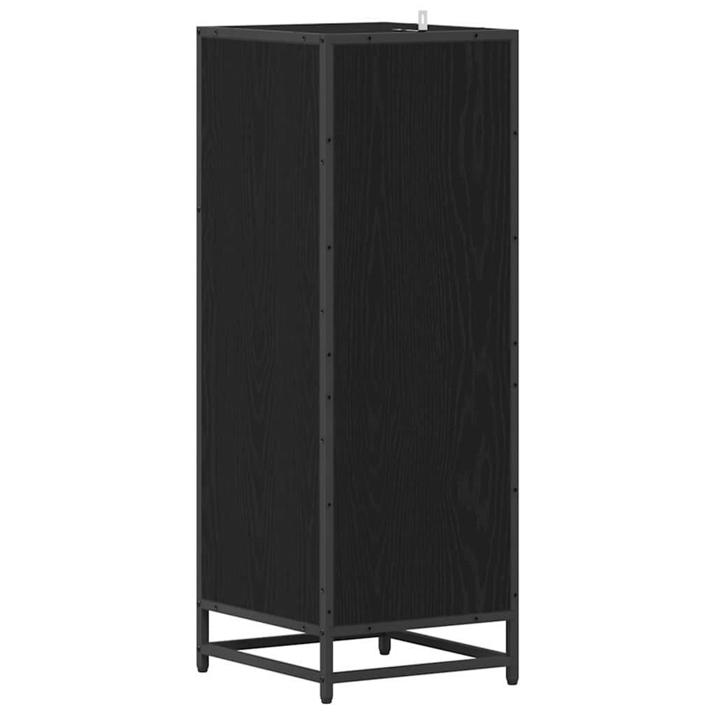 vidaXL Ντουλάπι Μπάνιου με αποθήκευση Μαύρη δρυς 35 x 37.5 x 100 εκ.