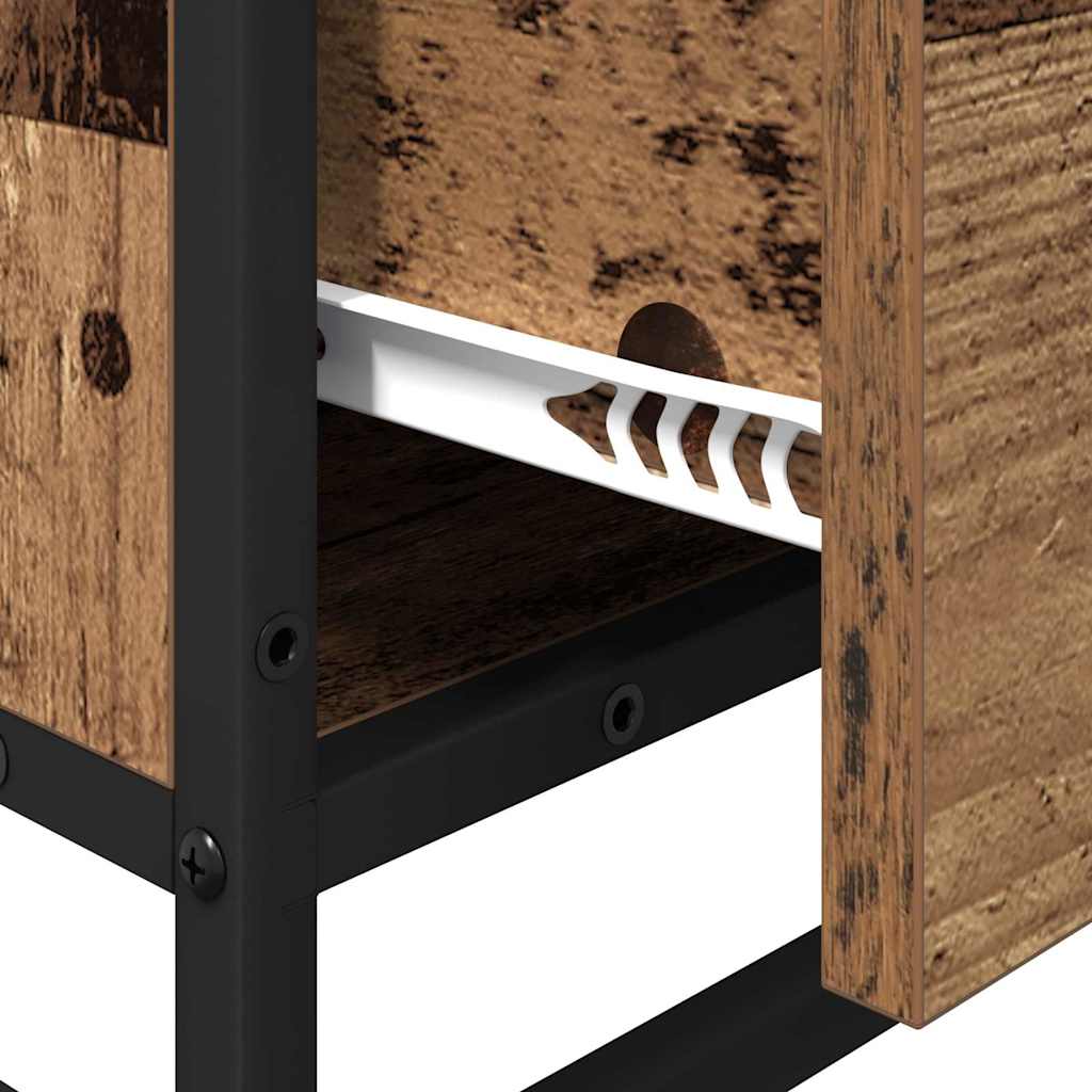 vidaXL Ντουλάπι Μπάνιου με συρτάρι Παλαιό ξύλο 35 x 37.5 x 100 εκ.