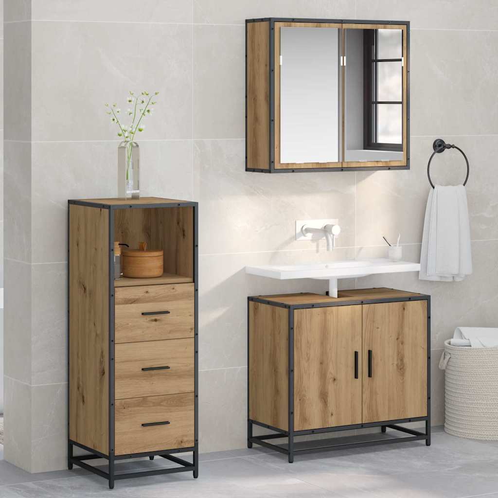 vidaXL Σετ Επίπλων Μπάνιου με συρτάρι Artisan Oak 35 x 37,5 x 100 εκ.