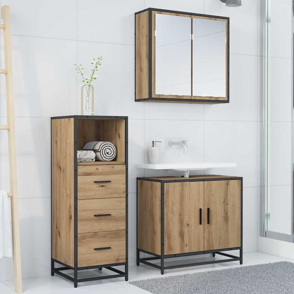 vidaXL Σετ Επίπλων Μπάνιου με συρτάρι Artisan Oak 35 x 37,5 x 100 εκ.