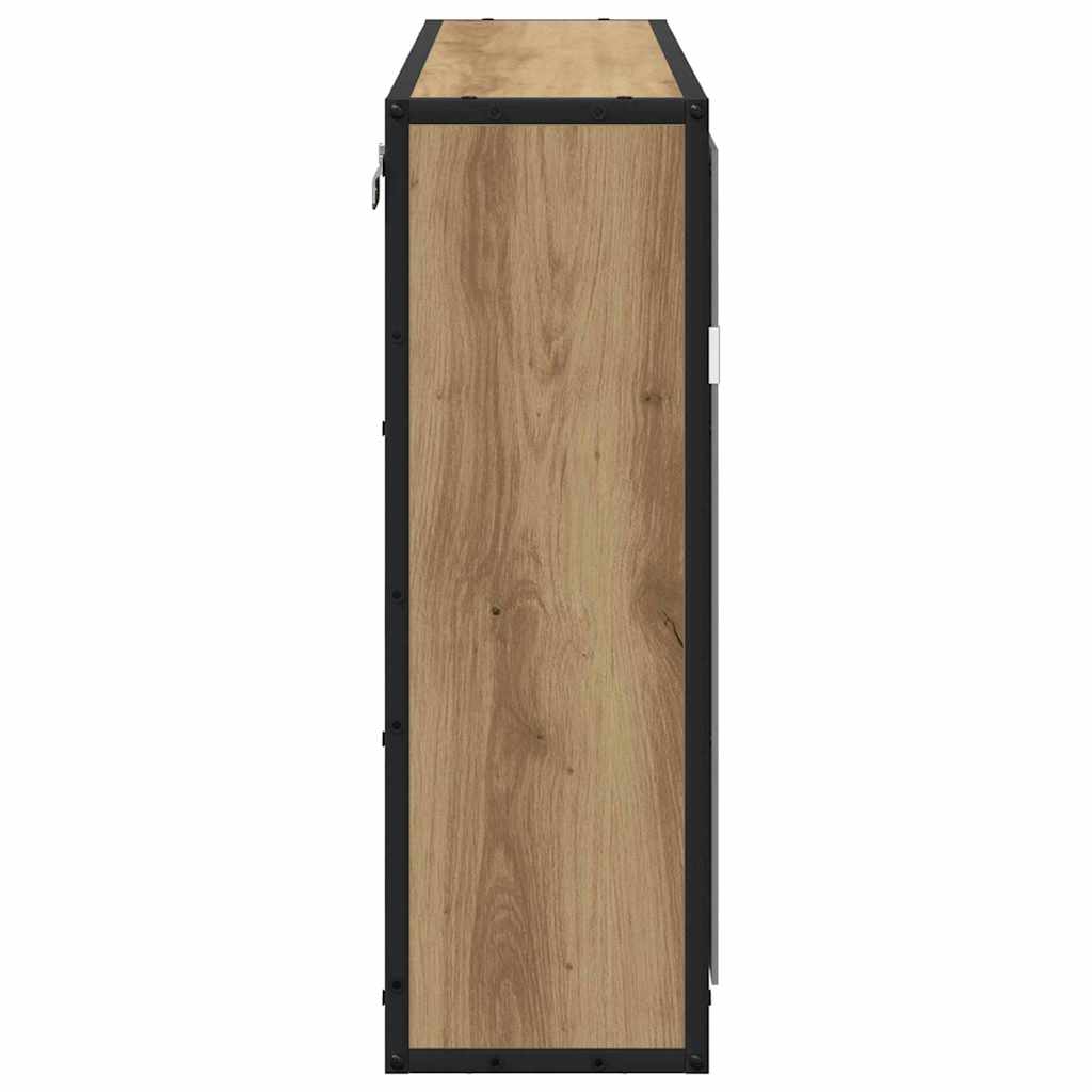 vidaXL Ράφι Τοίχου με ράφι Επιτοίχιο Artisan Oak 65 x 20 x 60 εκ