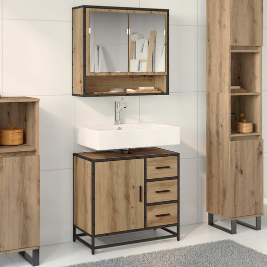 vidaXL Ντουλάπι Μπάνιου Artisan Oak 65 x 33 x 60 εκ Επεξεργασμένο ξύλο