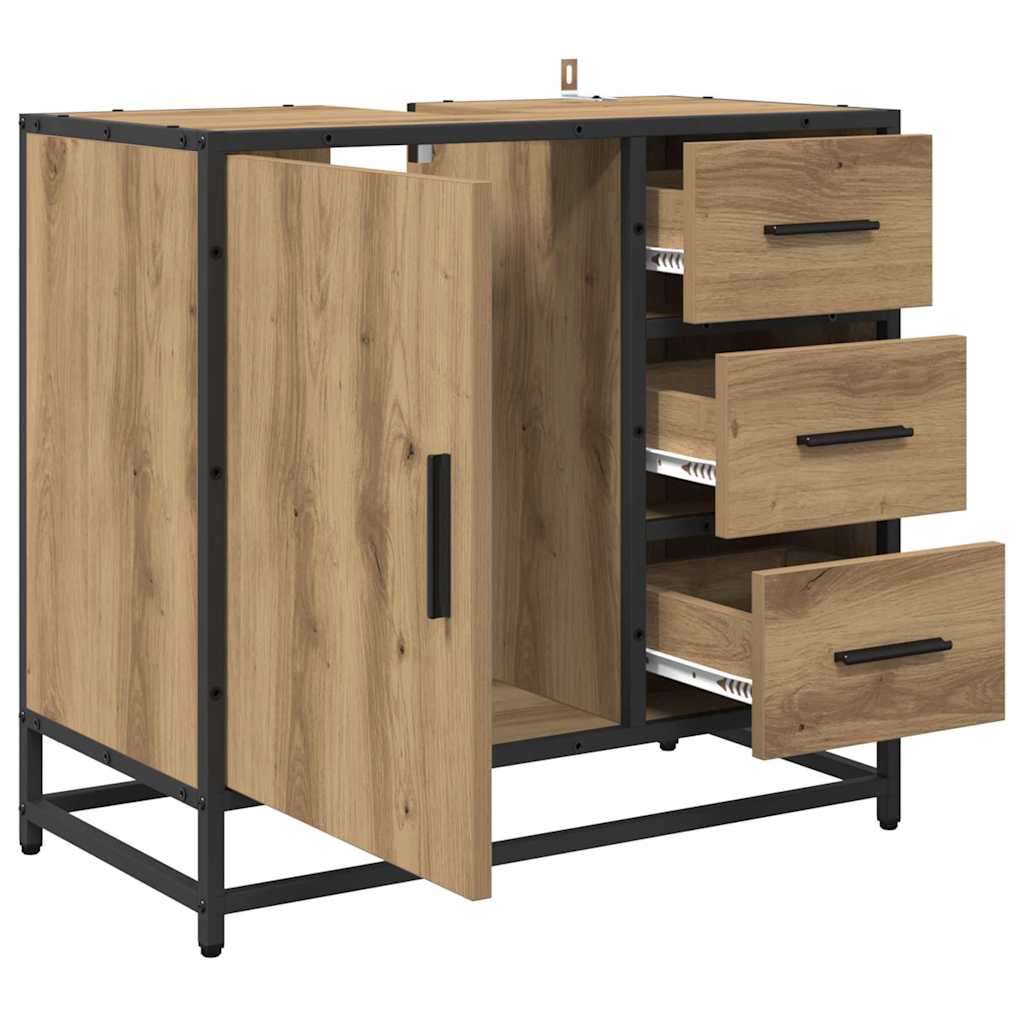 vidaXL Ντουλάπι Μπάνιου Artisan Oak 65 x 33 x 60 εκ Επεξεργασμένο ξύλο