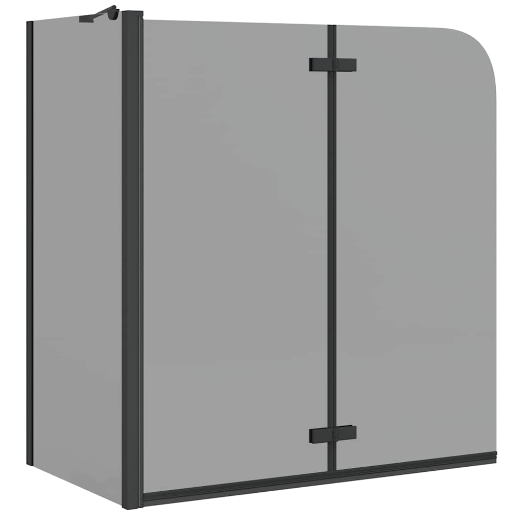 vidaXL Καλυμμα Ντους Μαύρο 120 x 68 x 130 εκ. ESG Γυαλί και Αλουμίνιο