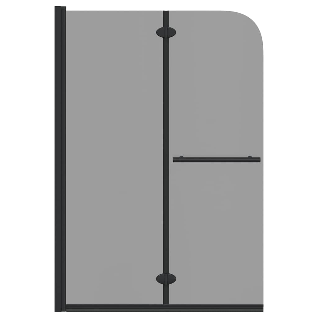 vidaXL Καλυμμα Ντους Μαύρο 120 x 140 cm ESG Γυαλί και Αλουμίνιο