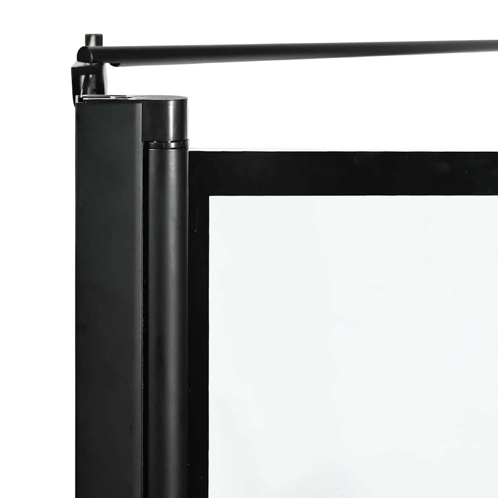 vidaXL Οθόνη ντους μπάνιου Μαύρο και Διαφανές 80 x 68 x 128 εκ.