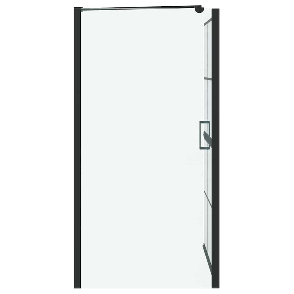 vidaXL Οθόνη ντους μπάνιου Μαύρο και Διαφανές 80 x 68 x 128 εκ.