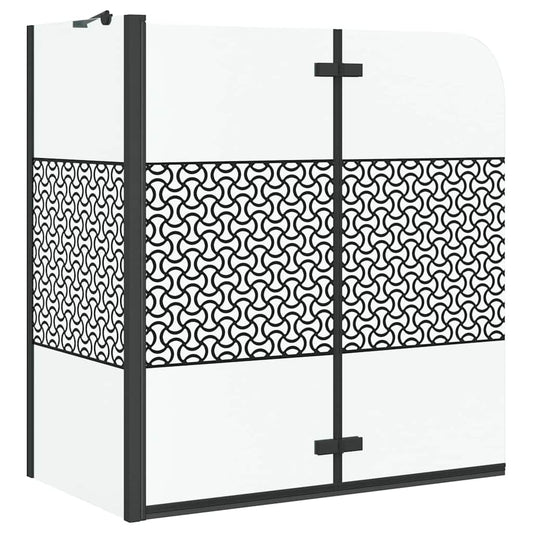 vidaXL Μπανιέρα Γεωμετρικό Μαύρο 120 x 67 x 129 εκ.