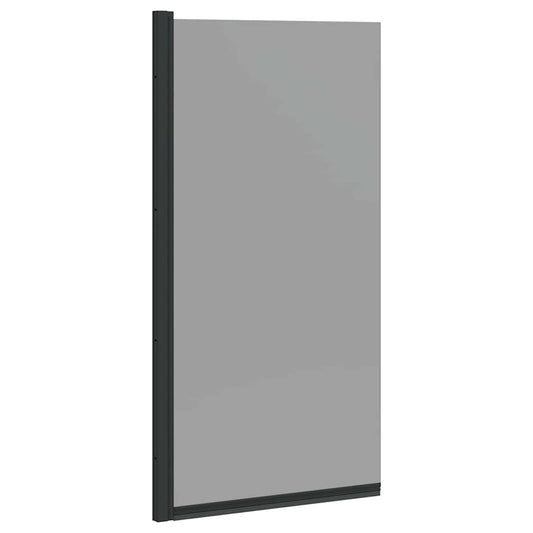 vidaXL Οθόνη ντους μπάνιου Μαύρο 68 x 130 εκ Θραυστό γυαλί