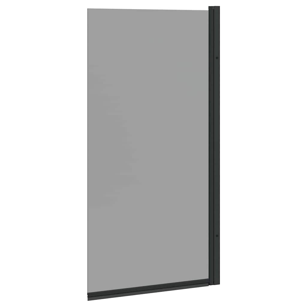 vidaXL Οθόνη ντους μπάνιου Μαύρο 68 x 130 εκ Θραυστό γυαλί