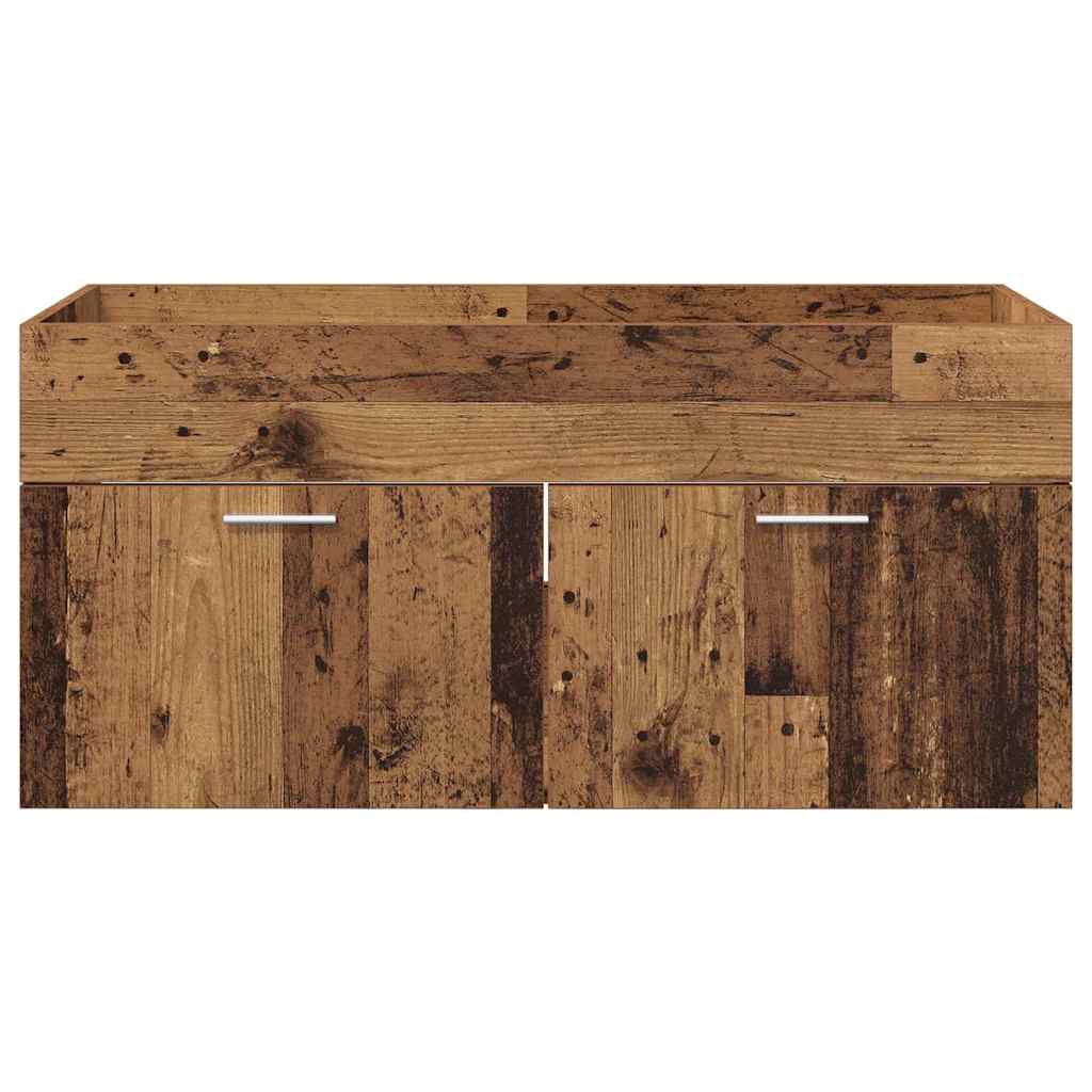 vidaXL Ντουλάπι νιπτήρα με αποθήκευση Παλιό ξύλο Επεξεργασμένο ξύλο