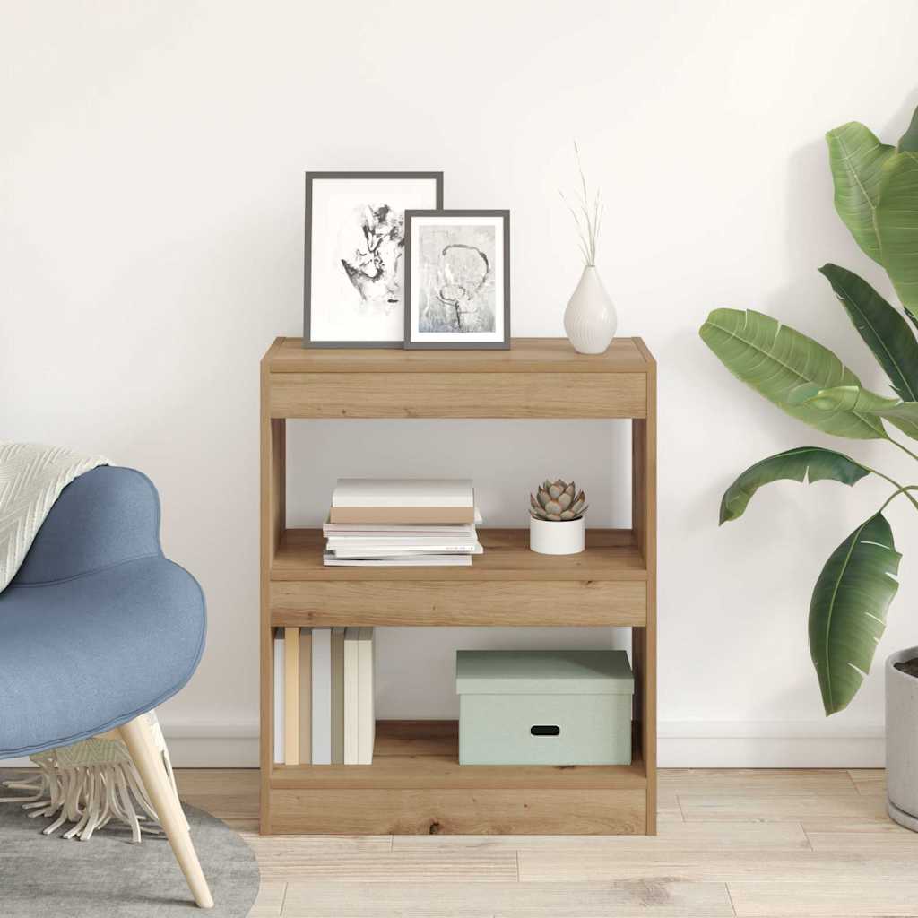 vidaXL Βιβλιοθήκη Artisan Oak 60 x 30 x 72 εκ. Επεξεργασμένο ξύλο