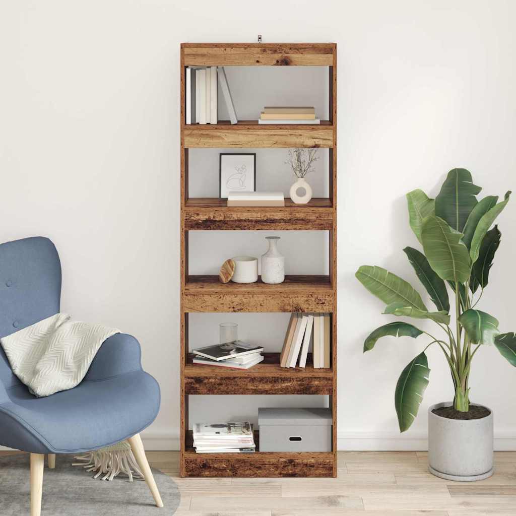 vidaXL Βιβλιοθήκη Παλαιό ξύλο 60 x 30 x 166 εκ Επεξεργασμένο ξύλο