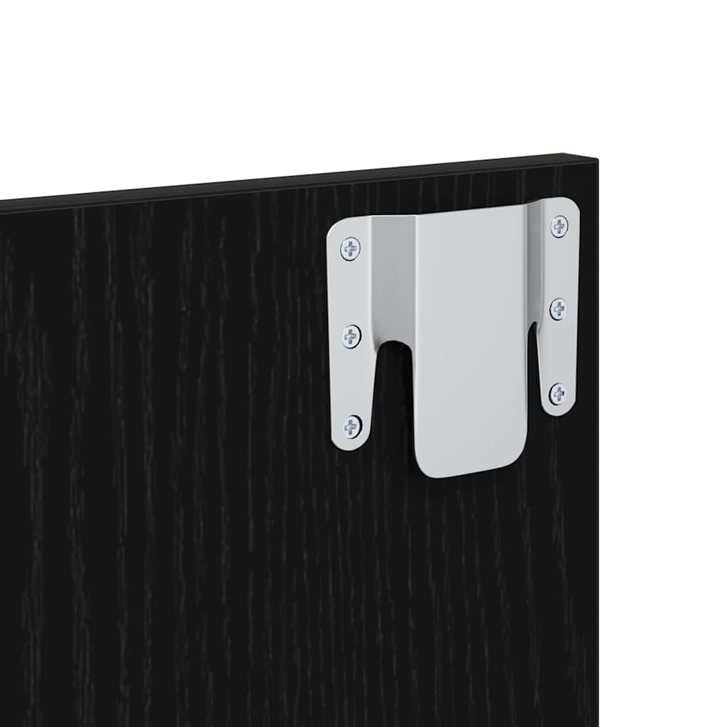 vidaXL Κομοδίνο 2 pcs Μαύρη Οξυά 50 x 32,5 x 80 εκ. Επεξεργασμένο ξύλο