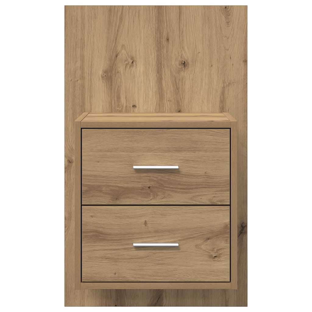 vidaXL Τοίχου κομοδίνο Επιτοίχιο 2 pcs Artisan Oak 48,5 x 32,5 x 80 εκ