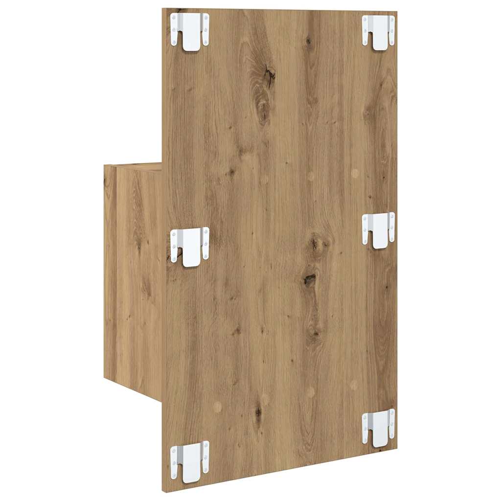 vidaXL Κομοδίνο με συρτάρι 2 pcs Artisan Oak 50 x 32.5 x 80 εκ.