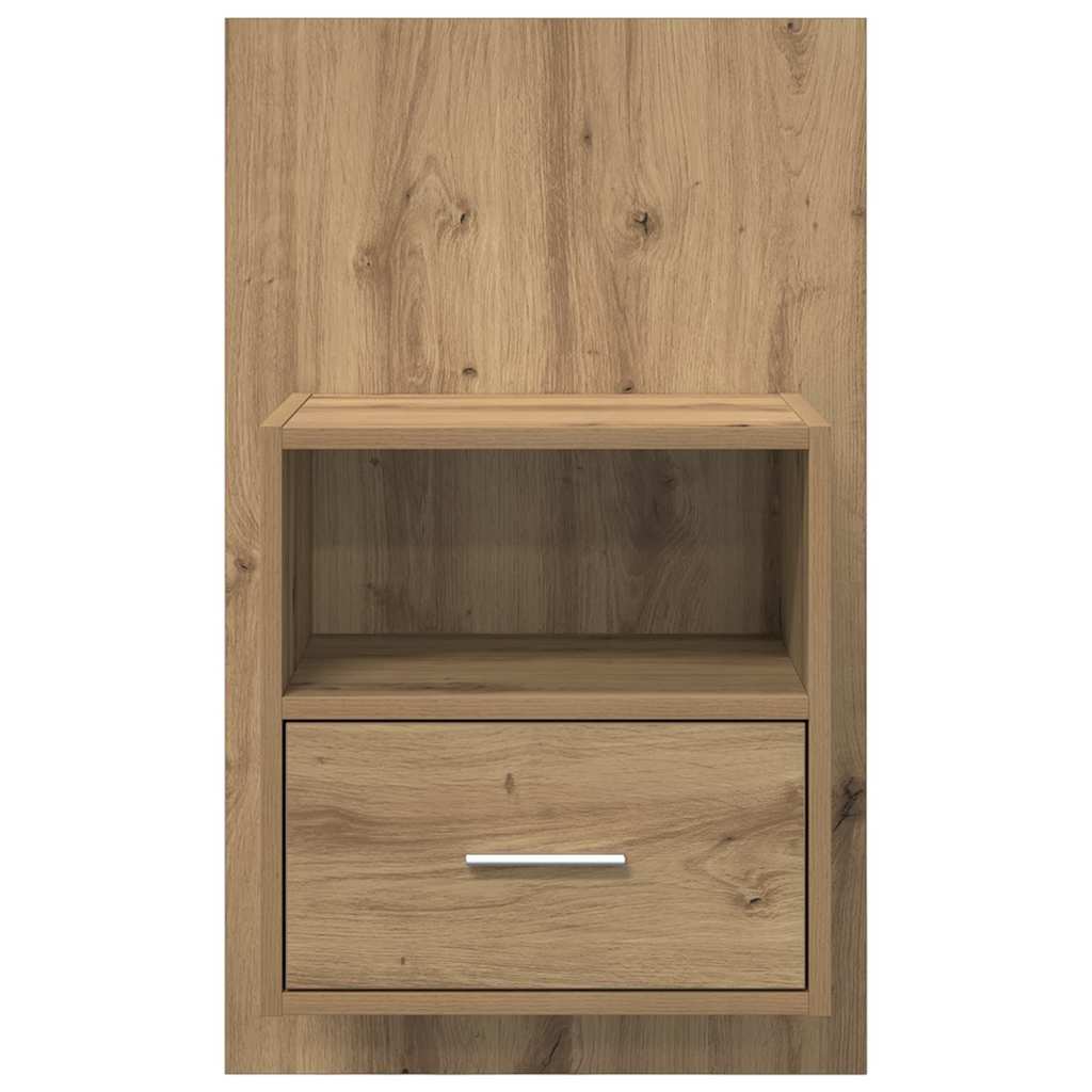 vidaXL Κομοδίνο με συρτάρι 2 pcs Artisan Oak 50 x 32.5 x 80 εκ.