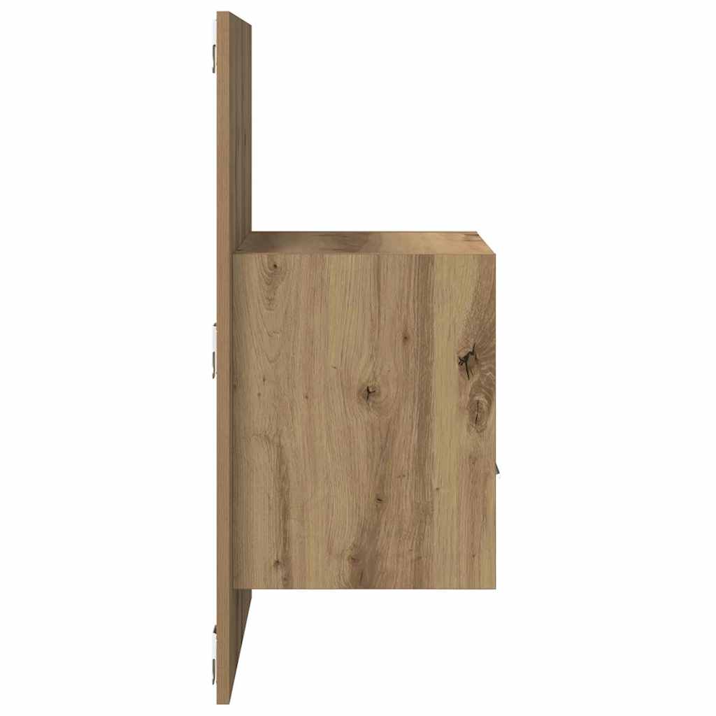 vidaXL Κομοδίνο με συρτάρι 2 pcs Artisan Oak 50 x 32.5 x 80 εκ.
