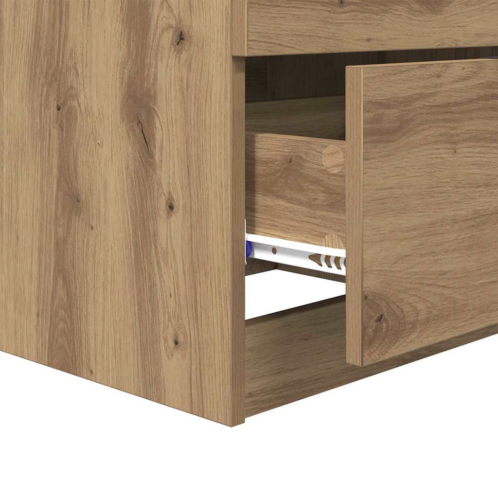 vidaXL Κομοδίνο 2 pcs Artisan Oak 45 x 39 x 50 εκ. Επεξεργασμένο ξύλο