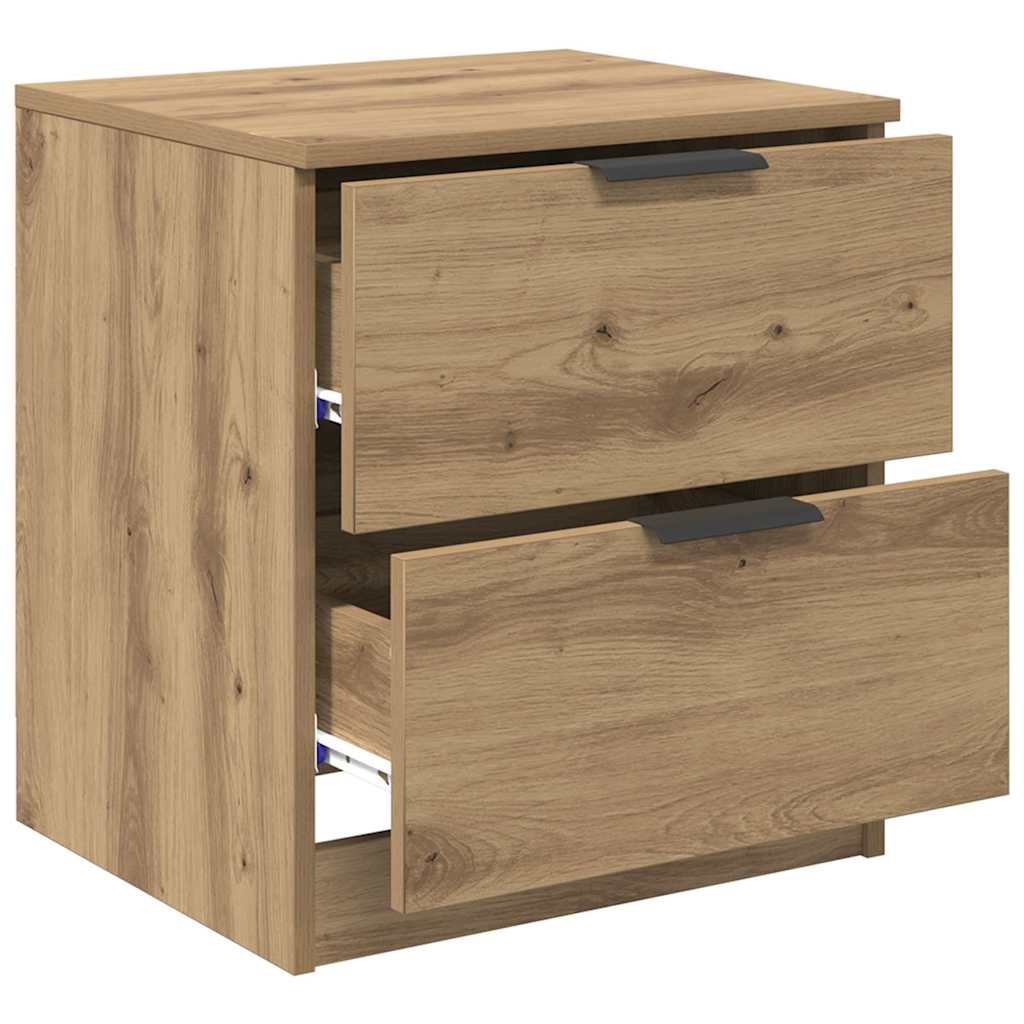 vidaXL Κομοδίνο 2 pcs Artisan Oak 45 x 39 x 50 εκ. Επεξεργασμένο ξύλο