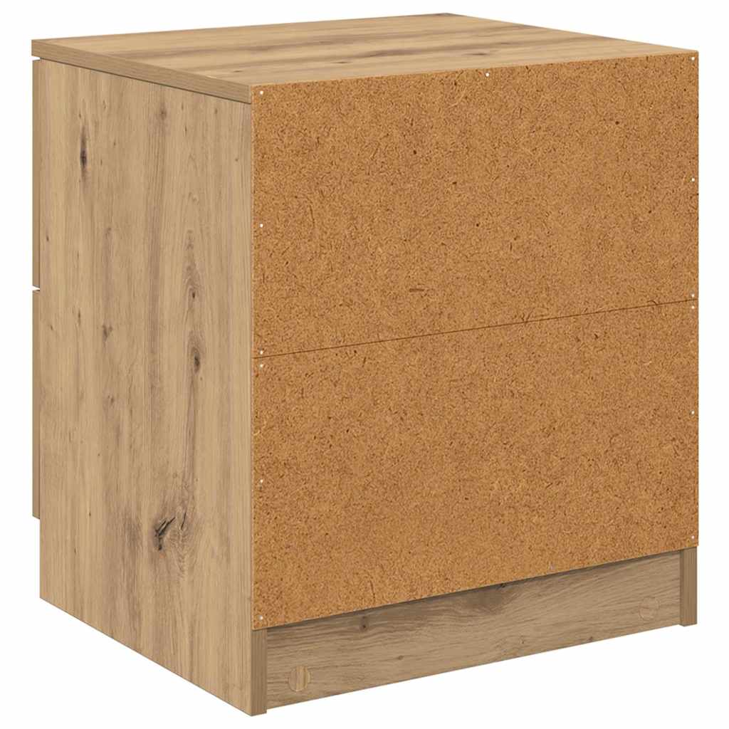 vidaXL Κομοδίνο 2 pcs Artisan Oak 45 x 39 x 50 εκ. Επεξεργασμένο ξύλο