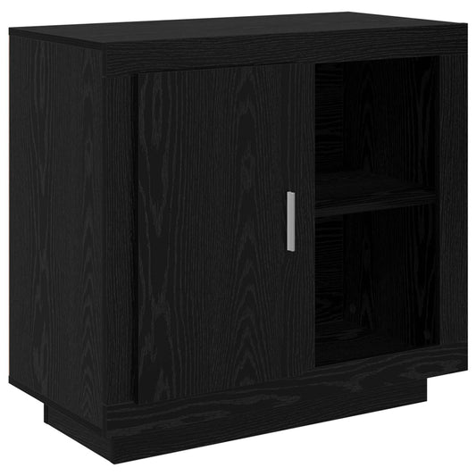 vidaXL Πλαϊνό γραφείο Μαύρη Οξυά 80 x 40 x 75 εκ. Επεξεργασμένο ξύλο