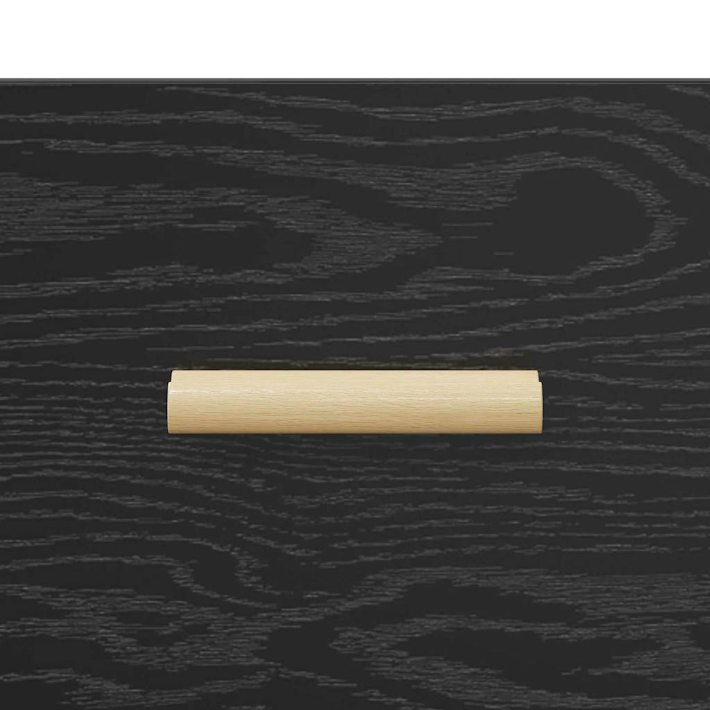 vidaXL Ντουλάπι κρεβατιού με συρτάρι Μαύρη Οξυά 40 x 35 x 47.5cm