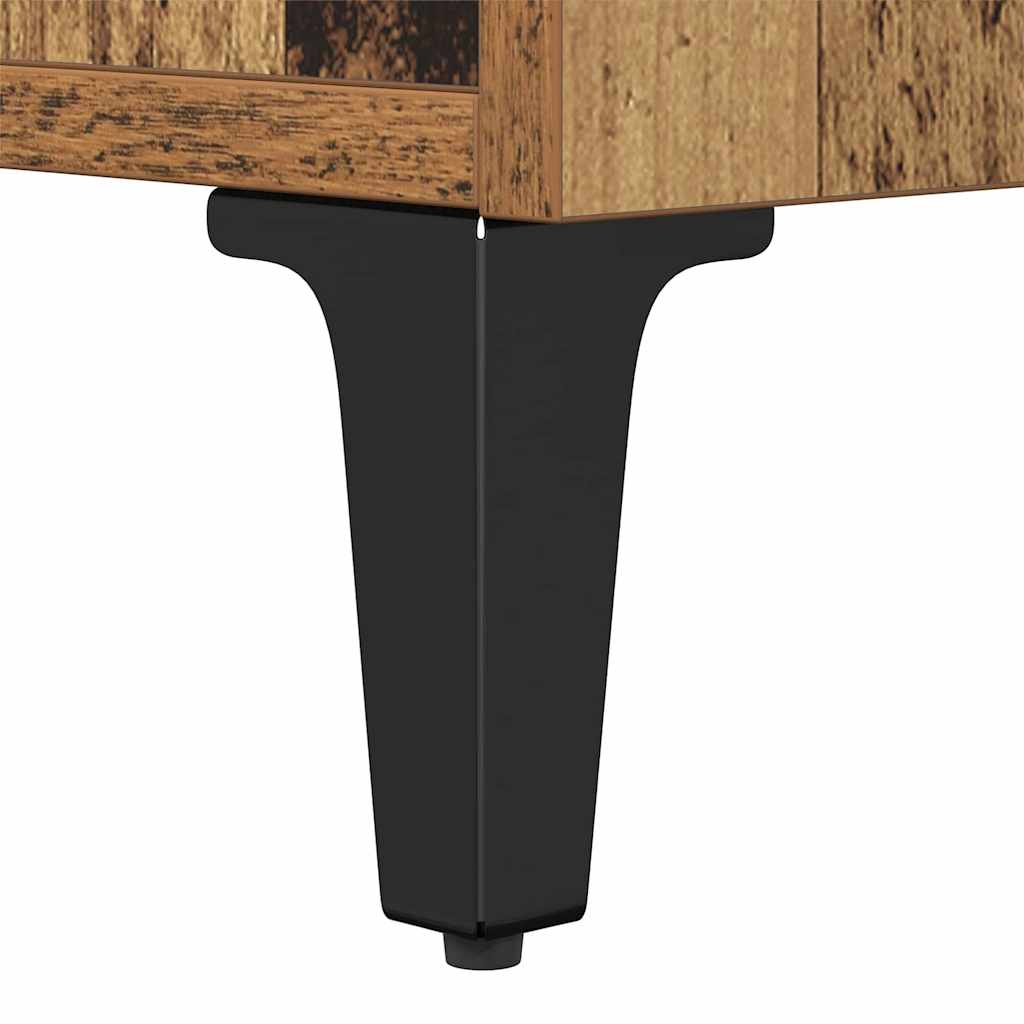 vidaXL Ντουλάπι κρεβατιού με συρτάρι Παλιό ξύλο 40 x 35 x 47,5 εκ