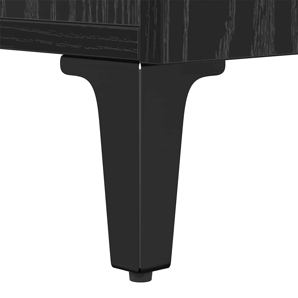 vidaXL Ντουλάπι κρεβατιού με συρτάρι Μαύρη Οξυά 40 x 35 x 47,5 εκ