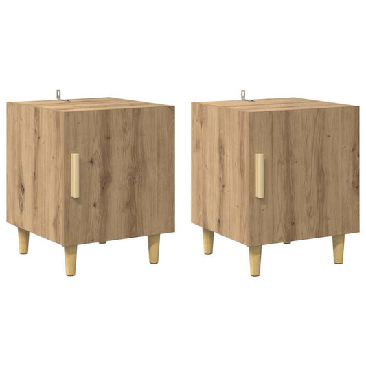 vidaXL Κομοδίνο 2 pcs Artisan Oak 40 x 40 x 50 cm Επεξεργασμένο ξύλο