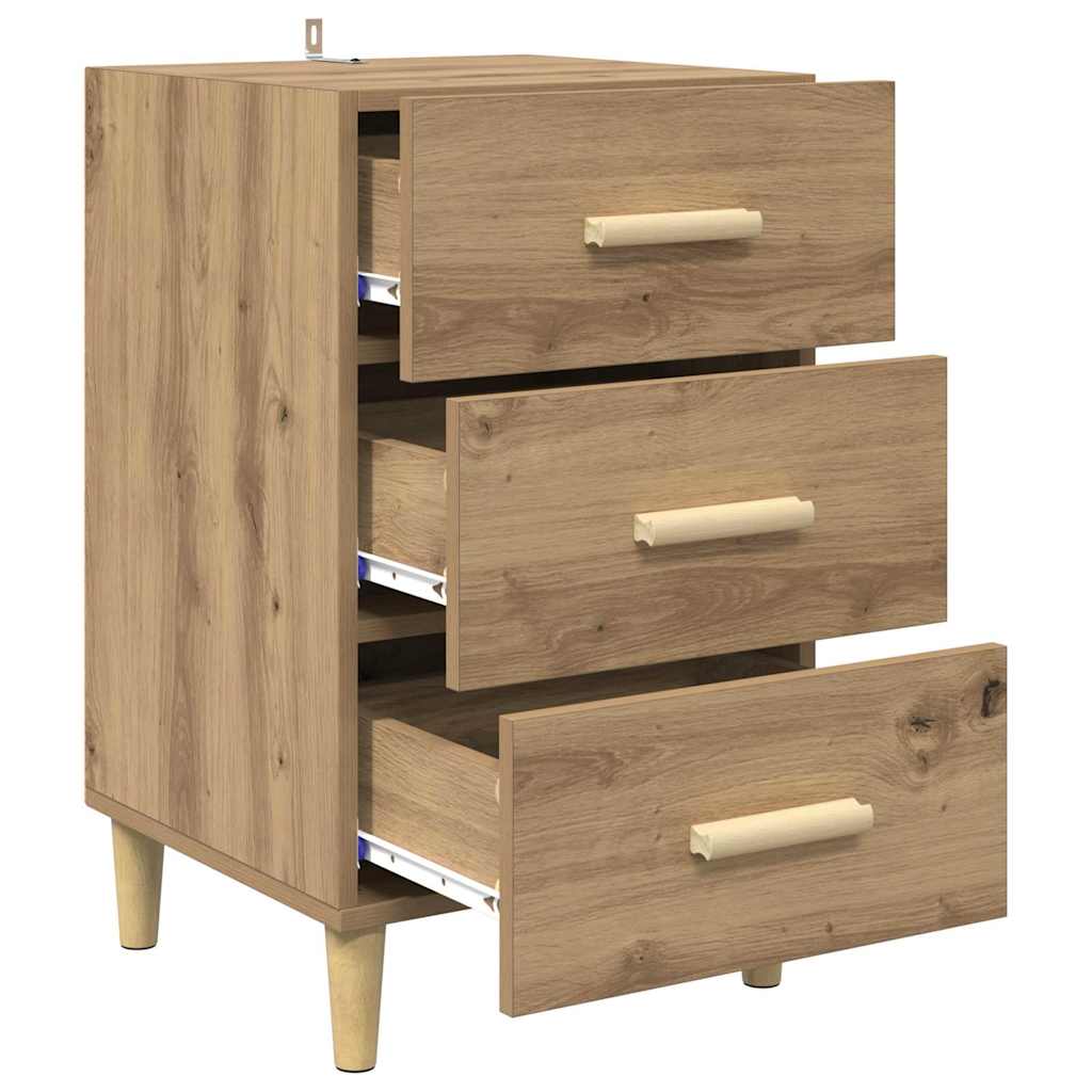 vidaXL Κομοδίνο Artisan Oak 40 x 40 x 66 εκ. Επεξεργασμένο ξύλο